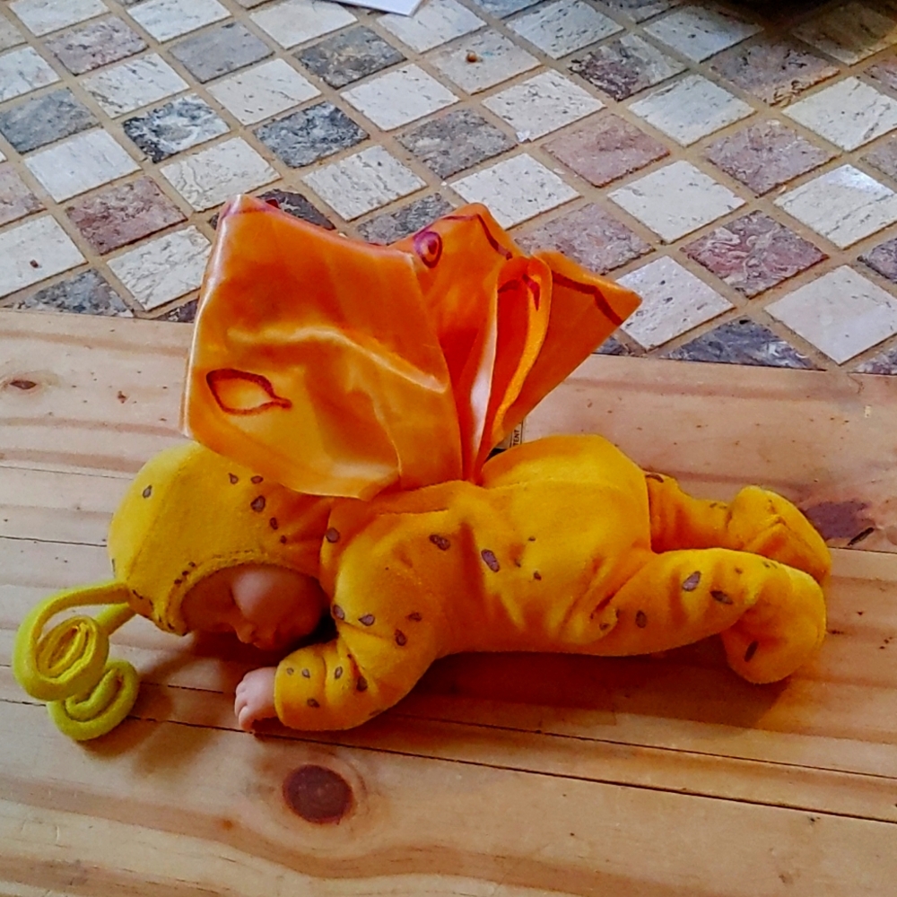 2001 Anne Geddes Plush Yellow Butterfly Baby - 9" Doll